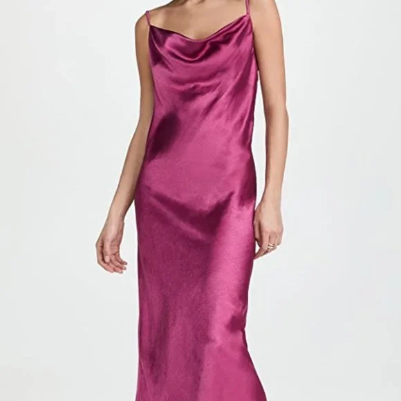 Endless Rose - Satin Midi Dress Orchid / S